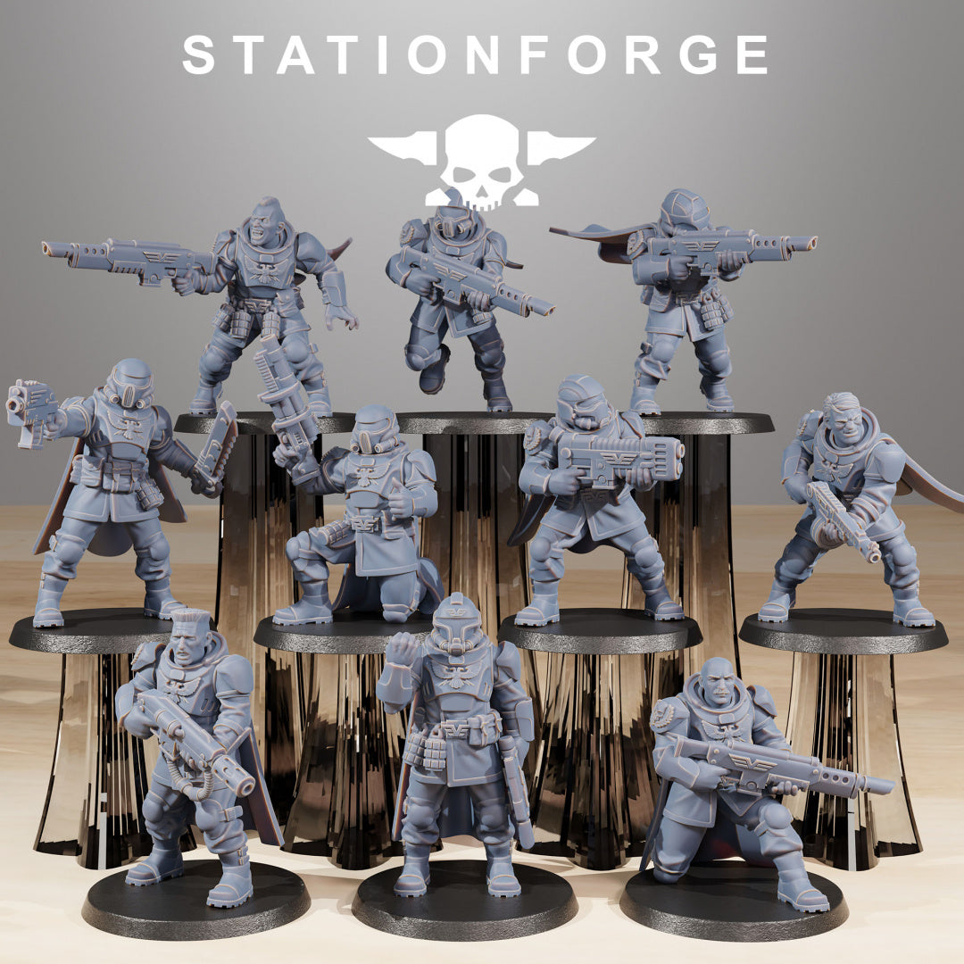 Vaskar Freedom Fighters - Compatible with Warhammer 40K - by Station Forge - Tabletop RPG Miniature - Roleplaying 3D Printed Fantasy Mini