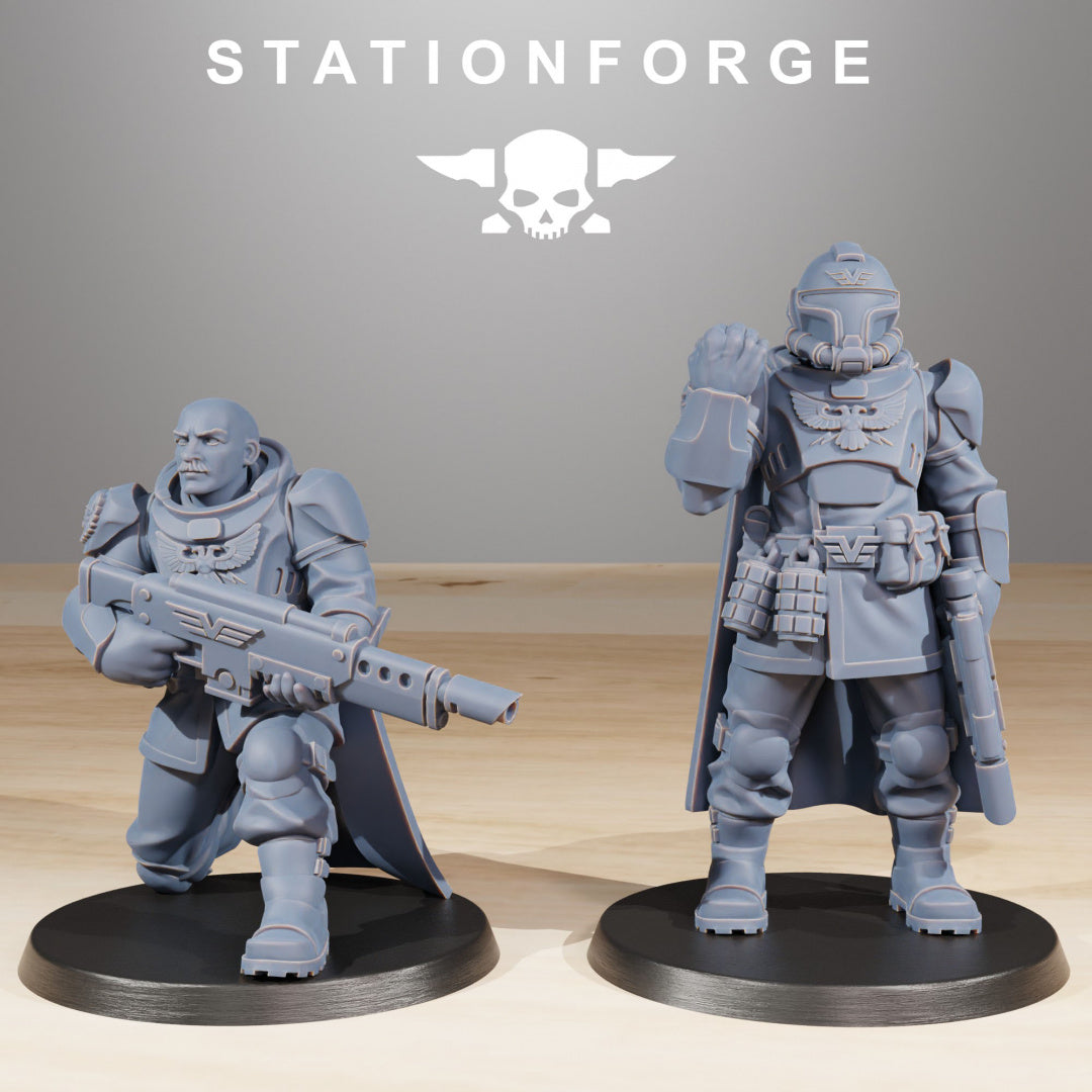 Vaskar Freedom Fighters - Compatible with Warhammer 40K - by Station Forge - Tabletop RPG Miniature - Roleplaying 3D Printed Fantasy Mini