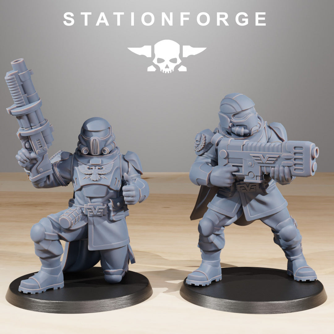 Vaskar Freedom Fighters - Compatible with Warhammer 40K - by Station Forge - Tabletop RPG Miniature - Roleplaying 3D Printed Fantasy Mini