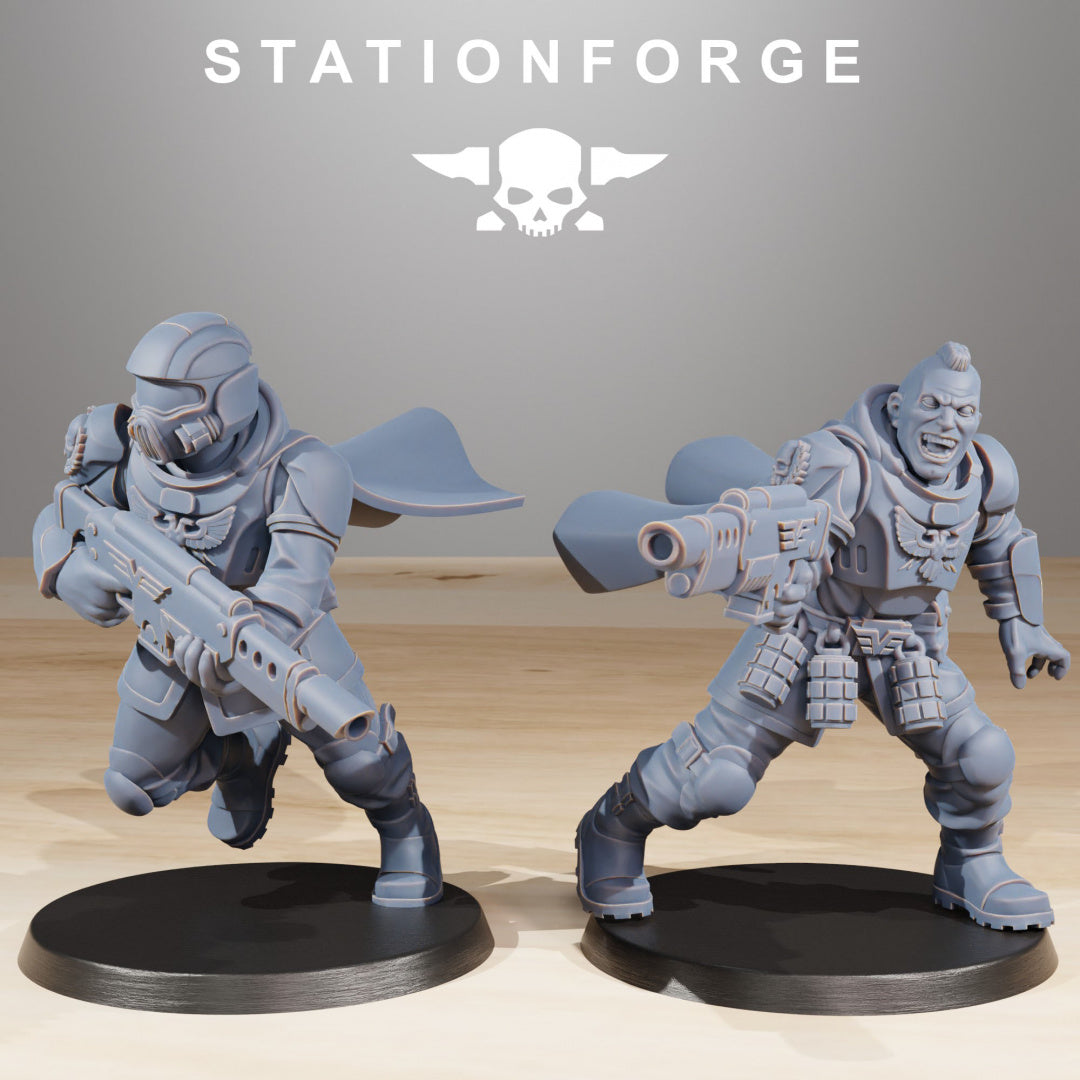 Vaskar Freedom Fighters - Compatible with Warhammer 40K - by Station Forge - Tabletop RPG Miniature - Roleplaying 3D Printed Fantasy Mini