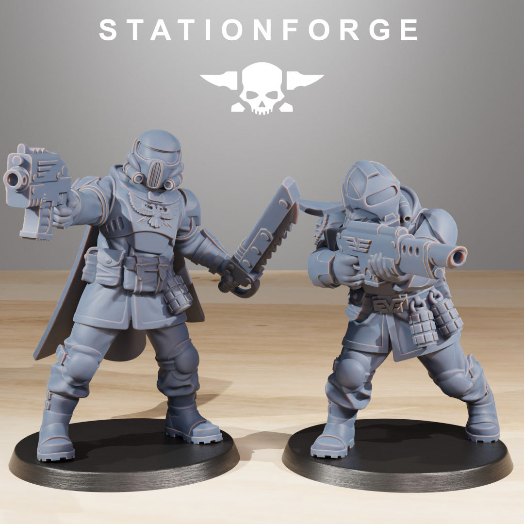 Vaskar Freedom Fighters - Compatible with Warhammer 40K - by Station Forge - Tabletop RPG Miniature - Roleplaying 3D Printed Fantasy Mini