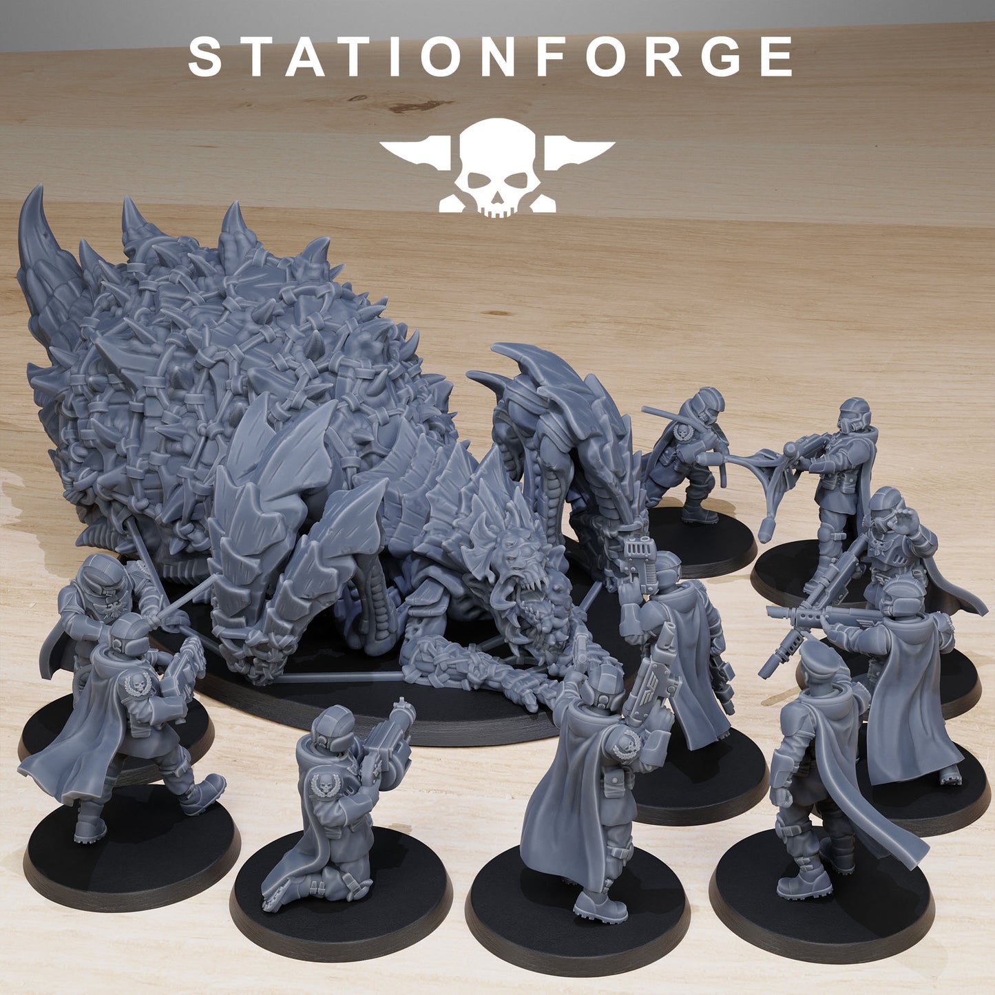 Vaskar Hunters - Tyranid Proxies - Compatible with Warhammer 40K - by Station Forge - Tabletop RPG Miniature - Roleplaying 3D Printed Fantasy Mini