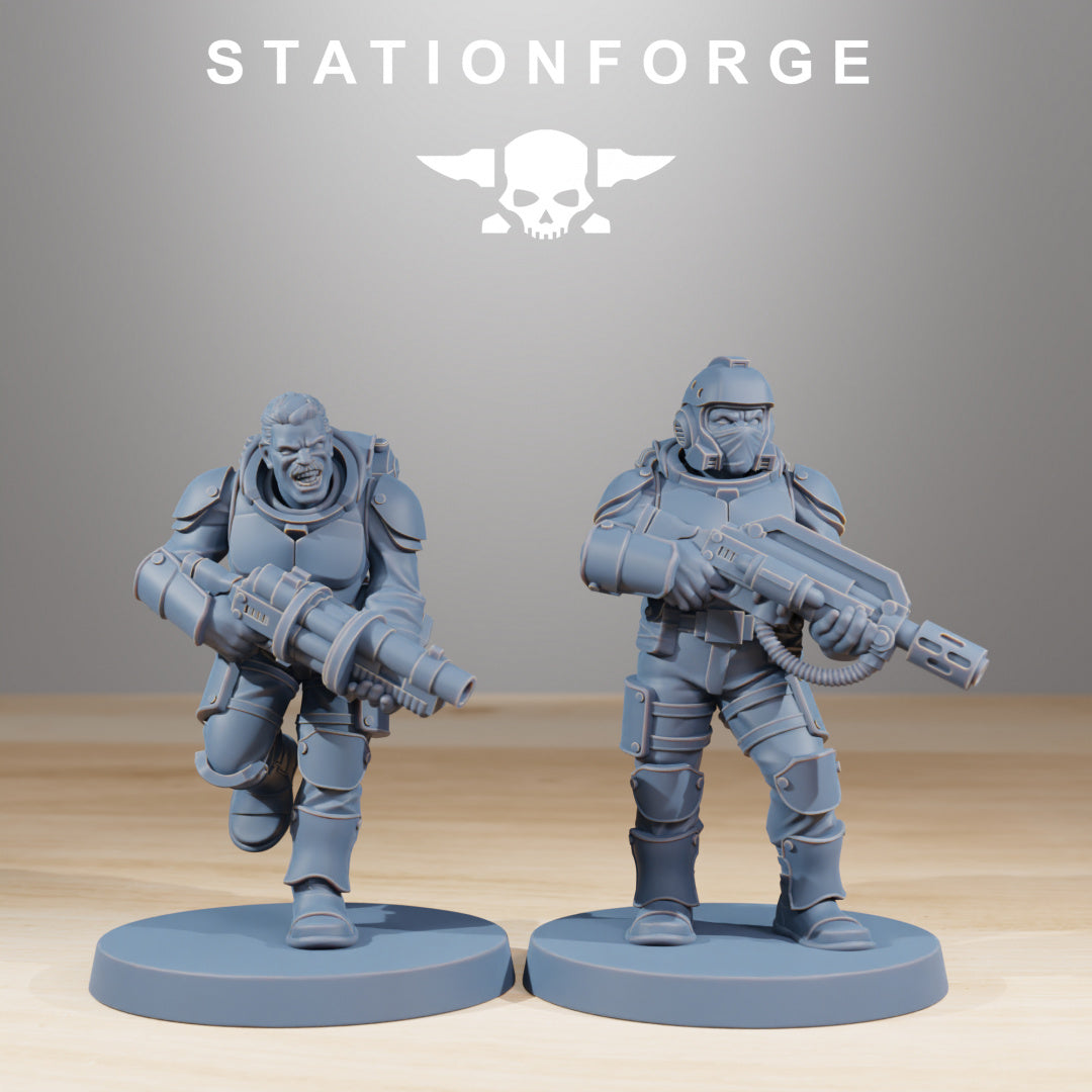 Vaskar Infantry - Compatible with Warhammer 40K - by Station Forge - Tabletop RPG Miniature - Roleplaying 3D Printed Fantasy Mini