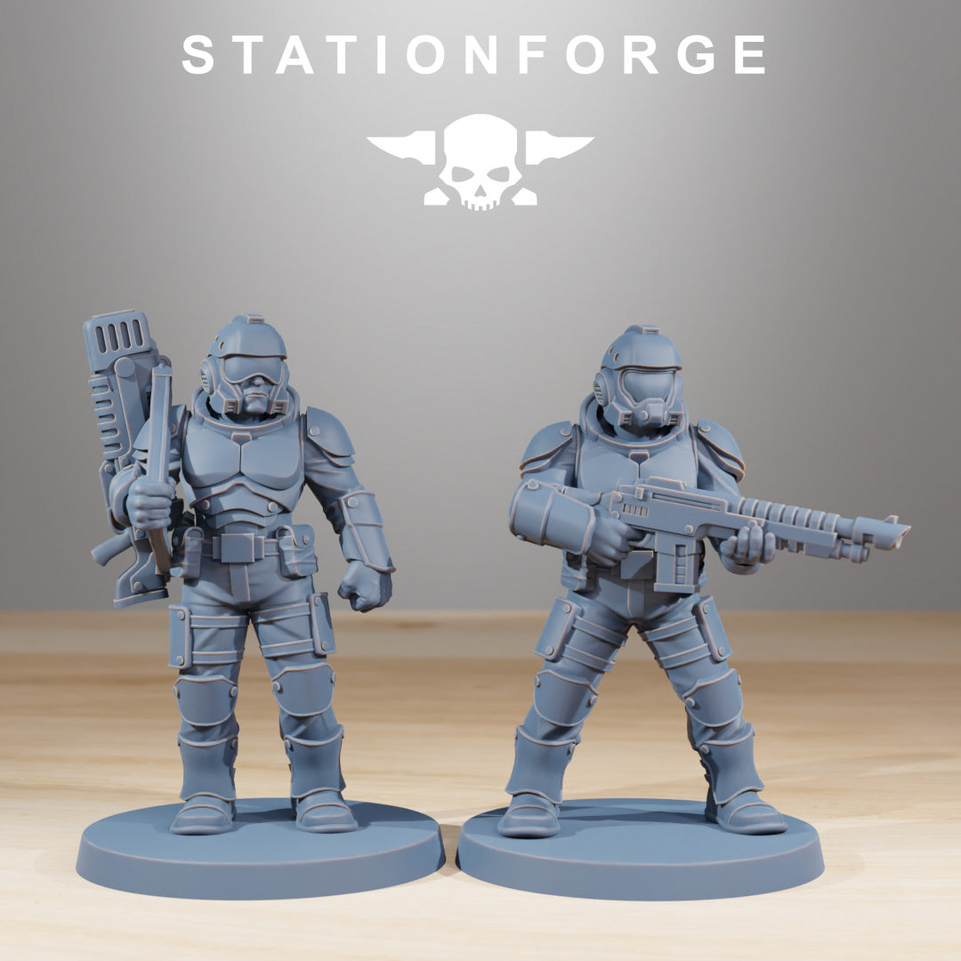 Vaskar Infantry - Compatible with Warhammer 40K - by Station Forge - Tabletop RPG Miniature - Roleplaying 3D Printed Fantasy Mini