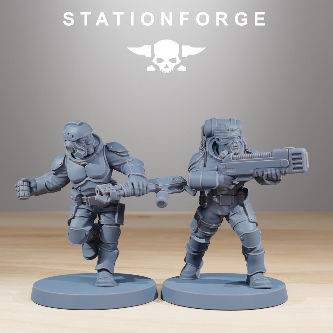 Vaskar Infantry - Compatible with Warhammer 40K - by Station Forge - Tabletop RPG Miniature - Roleplaying 3D Printed Fantasy Mini