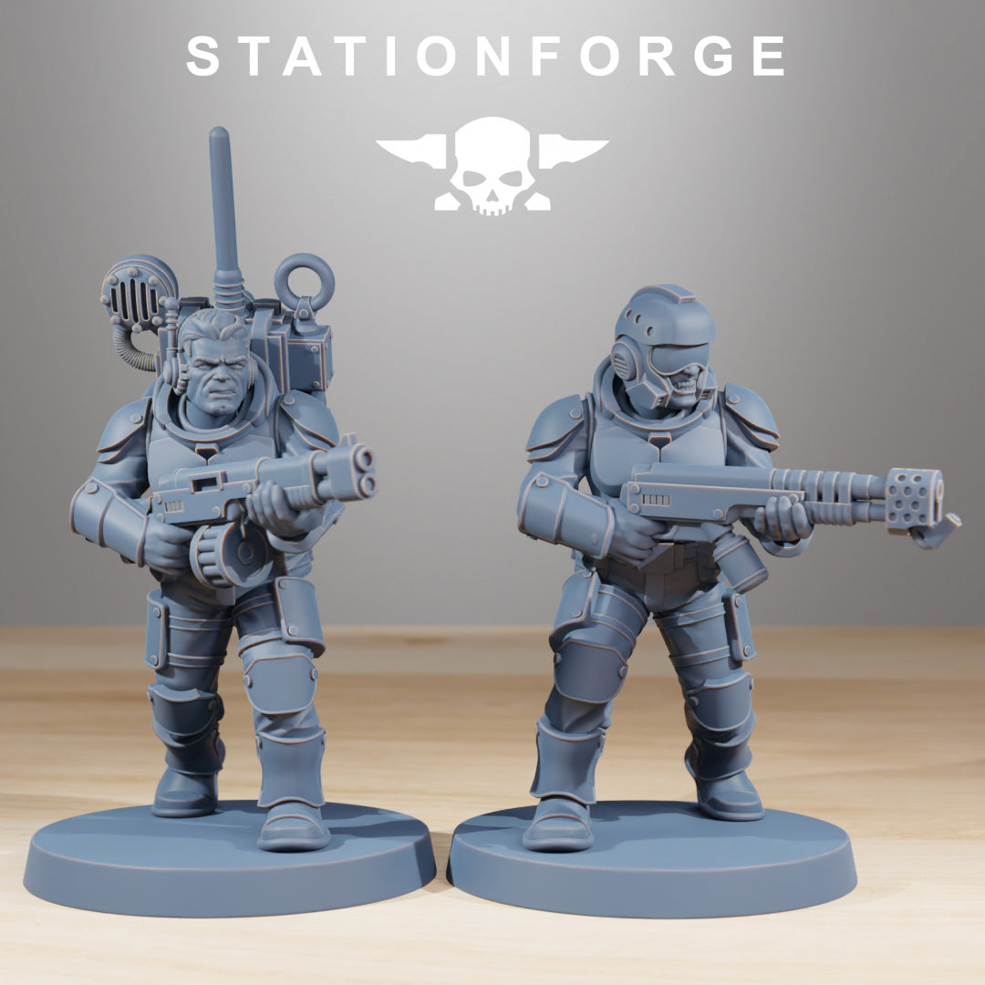 Vaskar Infantry - Compatible with Warhammer 40K - by Station Forge - Tabletop RPG Miniature - Roleplaying 3D Printed Fantasy Mini