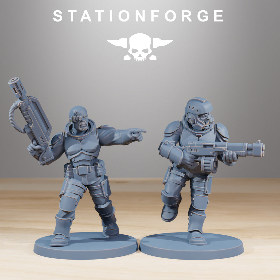 Vaskar Infantry - Compatible with Warhammer 40K - by Station Forge - Tabletop RPG Miniature - Roleplaying 3D Printed Fantasy Mini