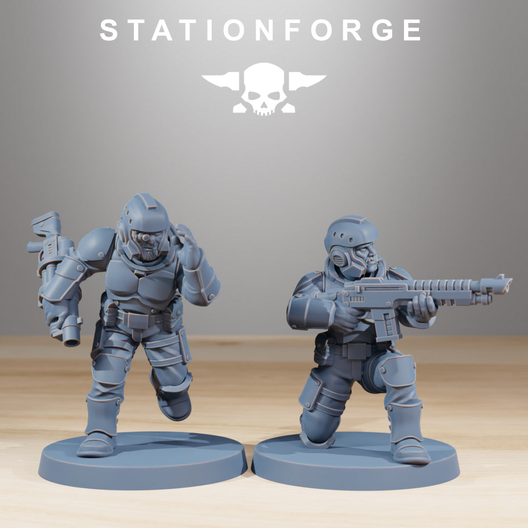 Vaskar Infantry - Compatible with Warhammer 40K - by Station Forge - Tabletop RPG Miniature - Roleplaying 3D Printed Fantasy Mini