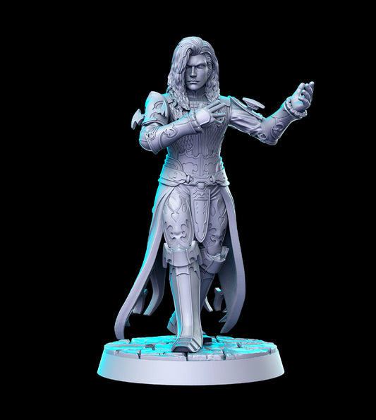 Vampire - Vayne Carudas Solidor - Mordheim - Dungeons and Dragons - RN Estudio - Tabletop RPG Miniature - Roleplaying 3D Printed Fantasy Mini