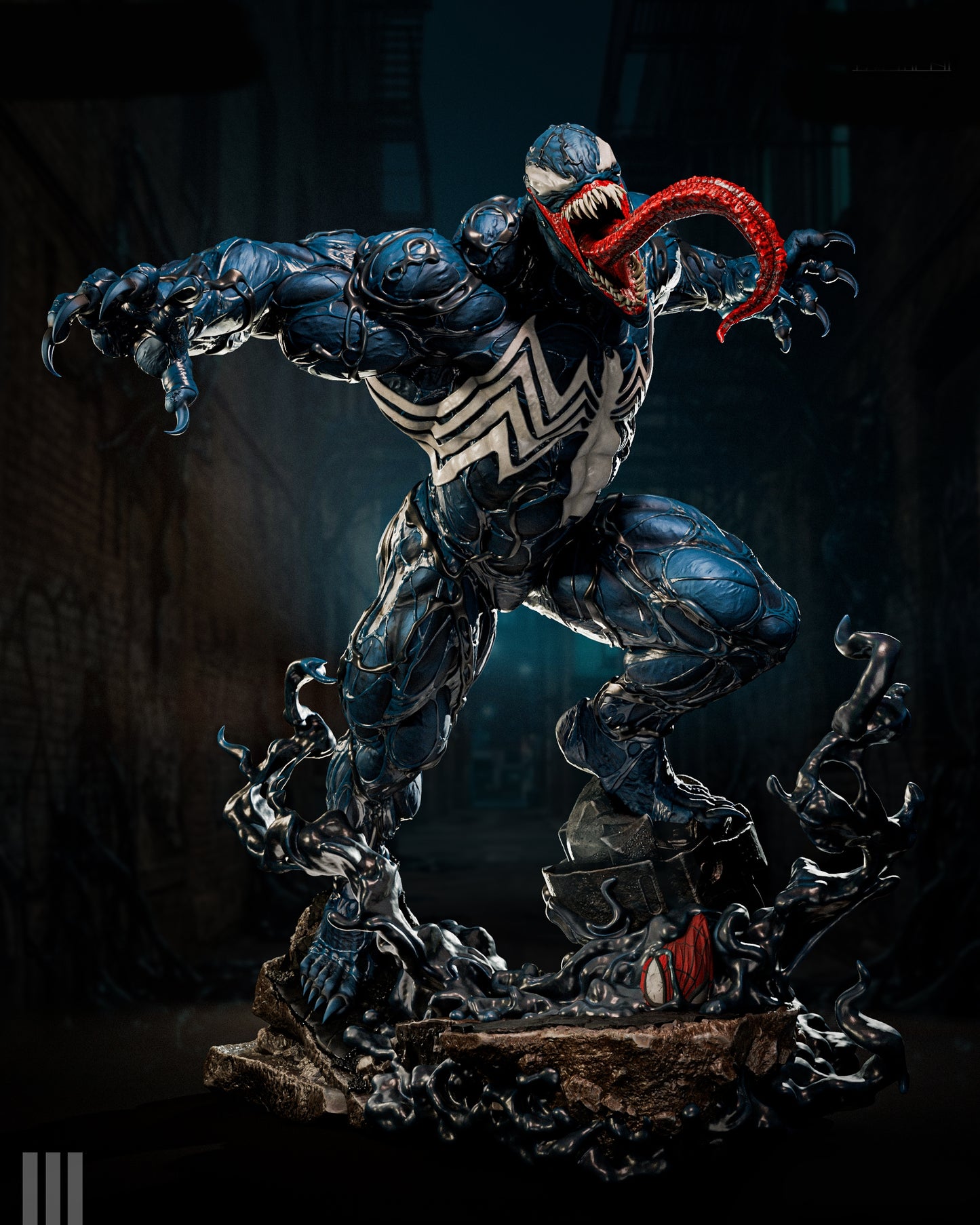 Venom Sculpture (75mm to 500mm) - Unassembled/Unpainted/3D Print