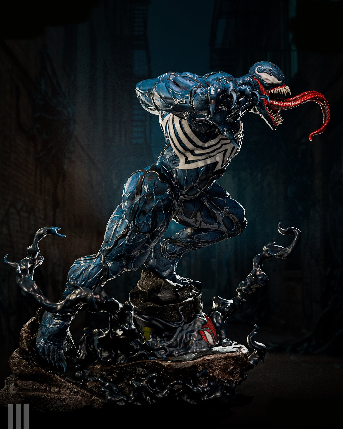Venom Sculpture (75mm to 500mm) - Unassembled/Unpainted/3D Print
