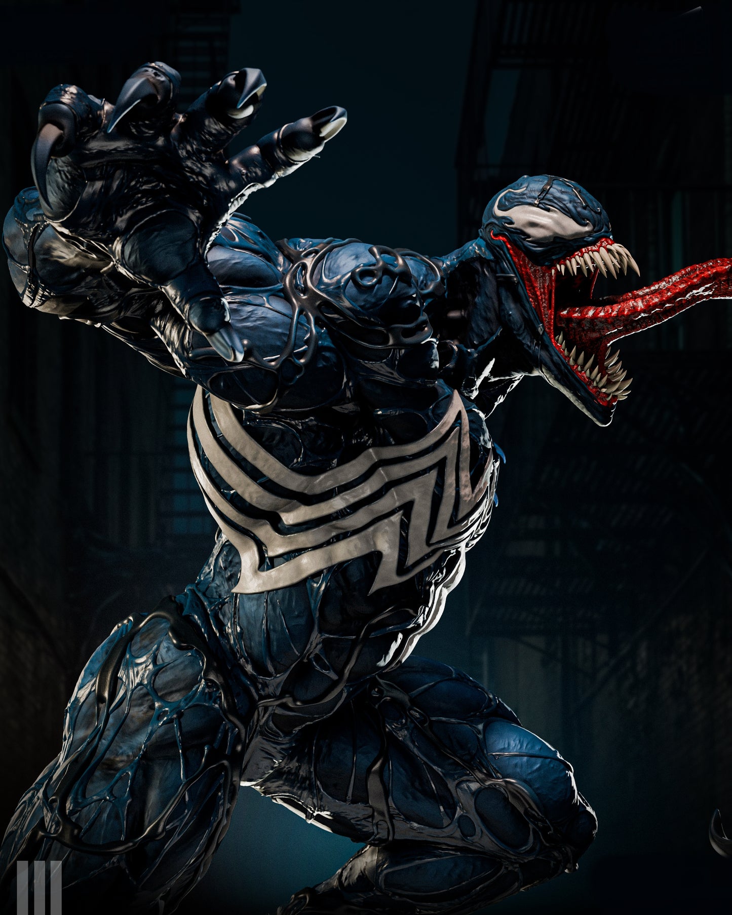 Venom Sculpture (75mm to 500mm) - Unassembled/Unpainted/3D Print