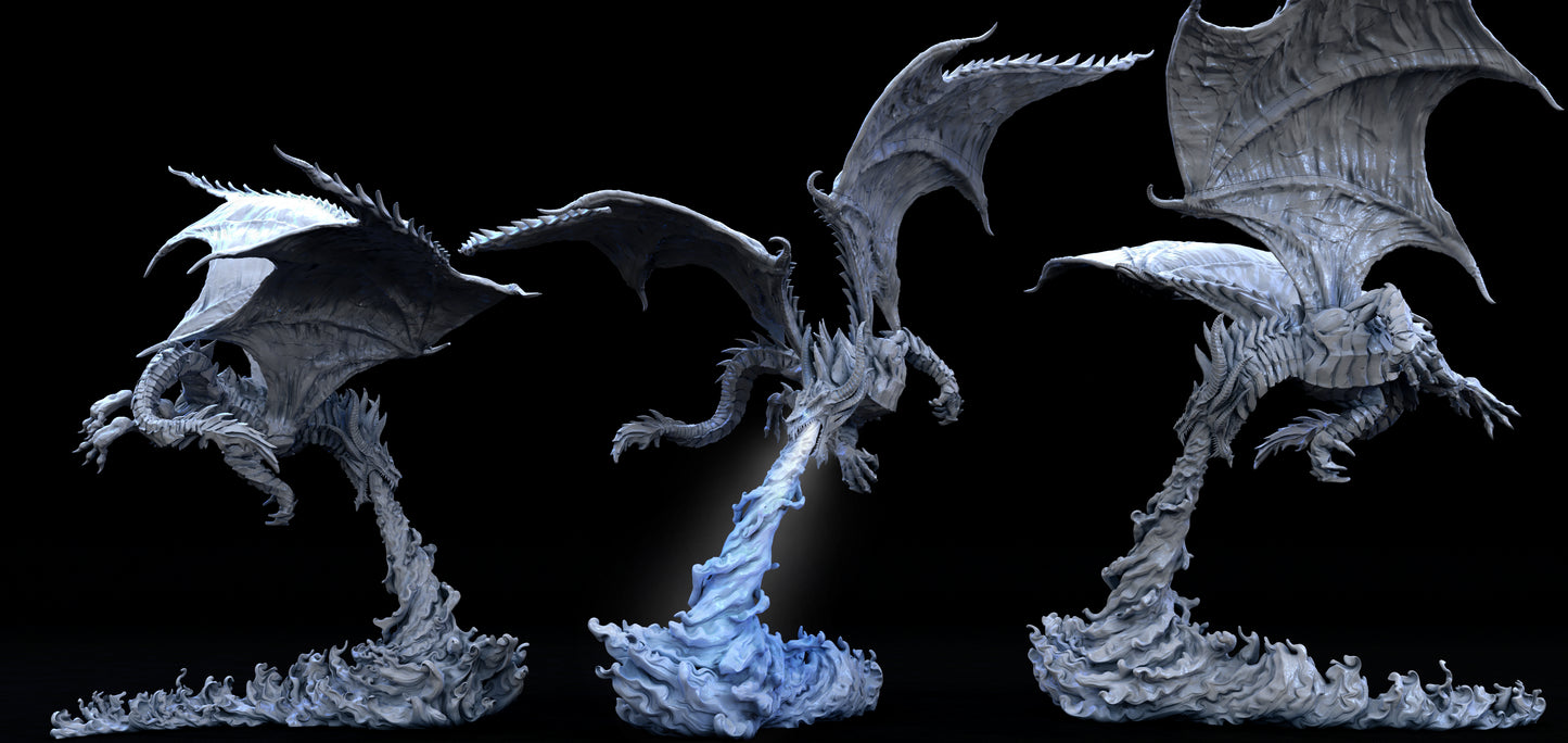 Vile Steel Dragon - Dragons Series - by Mini Monster Mayhem- Tabletop RPG Miniature - Roleplaying 3D Printed Fantasy Mini