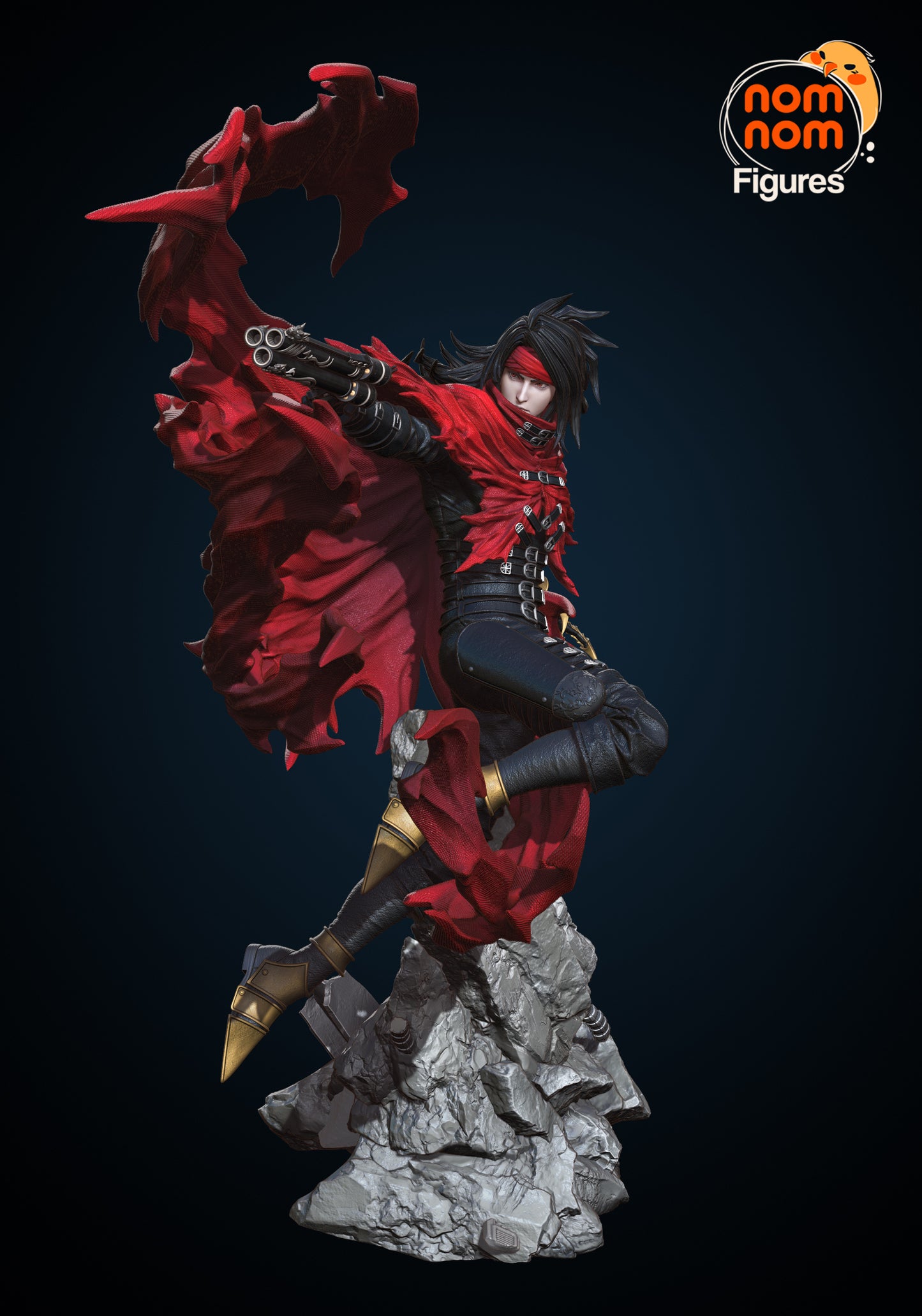 Vincent Valentine Diorama - Final Fantasy 7 - by Nom Nom- Tabletop RPG Miniature - Roleplaying 3D Printed Fantasy Mini