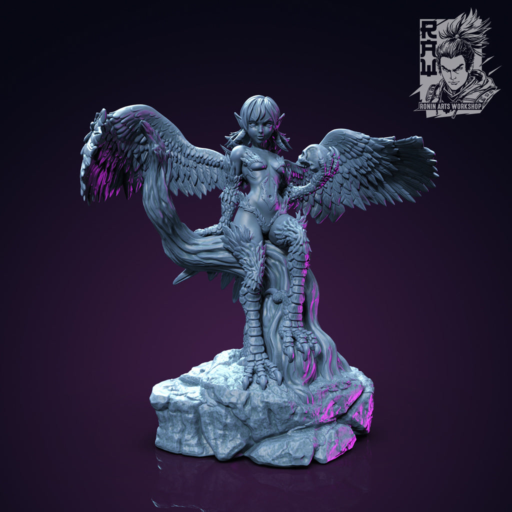 Vivi The Harpy - by RAW- Tabletop RPG Miniature - Roleplaying 3D Printed Fantasy Mini