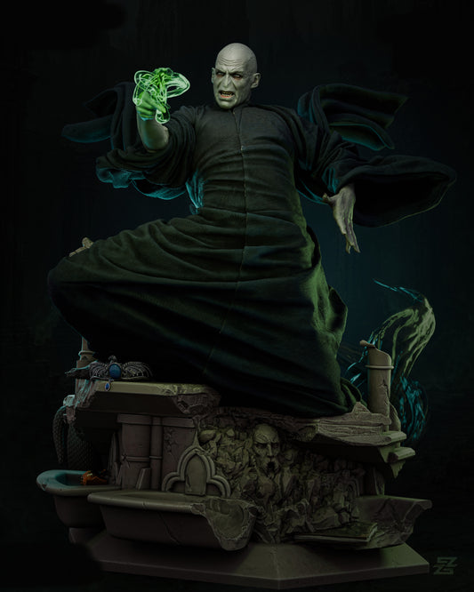 Voldemort The Dark Lord Sculpture (75mm to 500mm) - Unassembled/Unpainted/3D Print