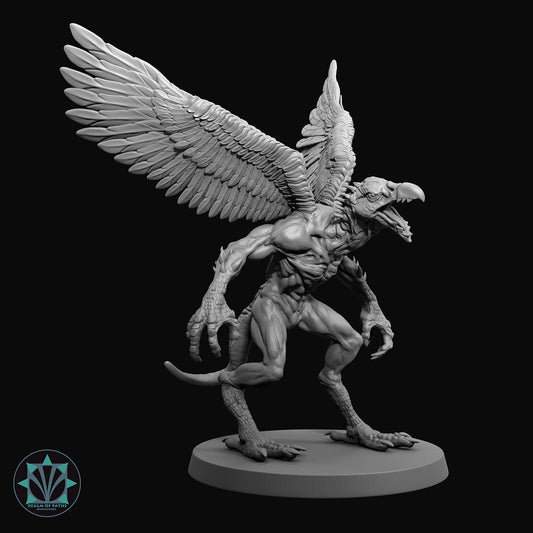 Vrock - Demon - Dungeons and Dragons - by Realm of Paths - Tabletop RPG Miniature - Roleplaying 3D Printed Fantasy Mini