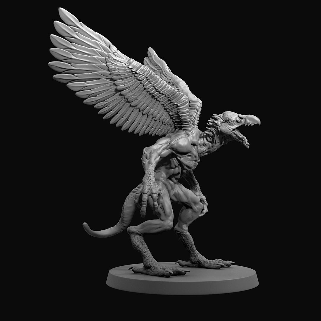 Vrock - Demon - Dungeons and Dragons - by Realm of Paths - Tabletop RPG Miniature - Roleplaying 3D Printed Fantasy Mini