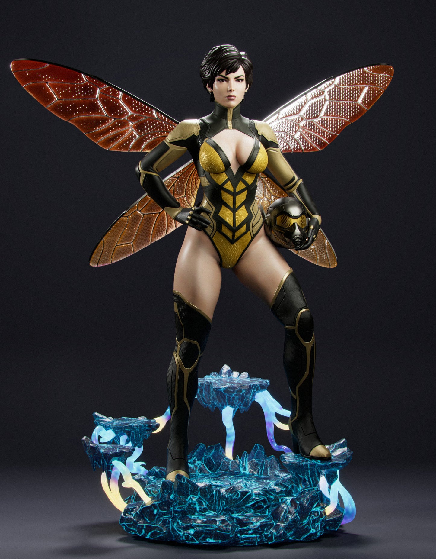 Wasp Sculpture (75mm to 500mm) - Unassembled/Unpainted/3D Print