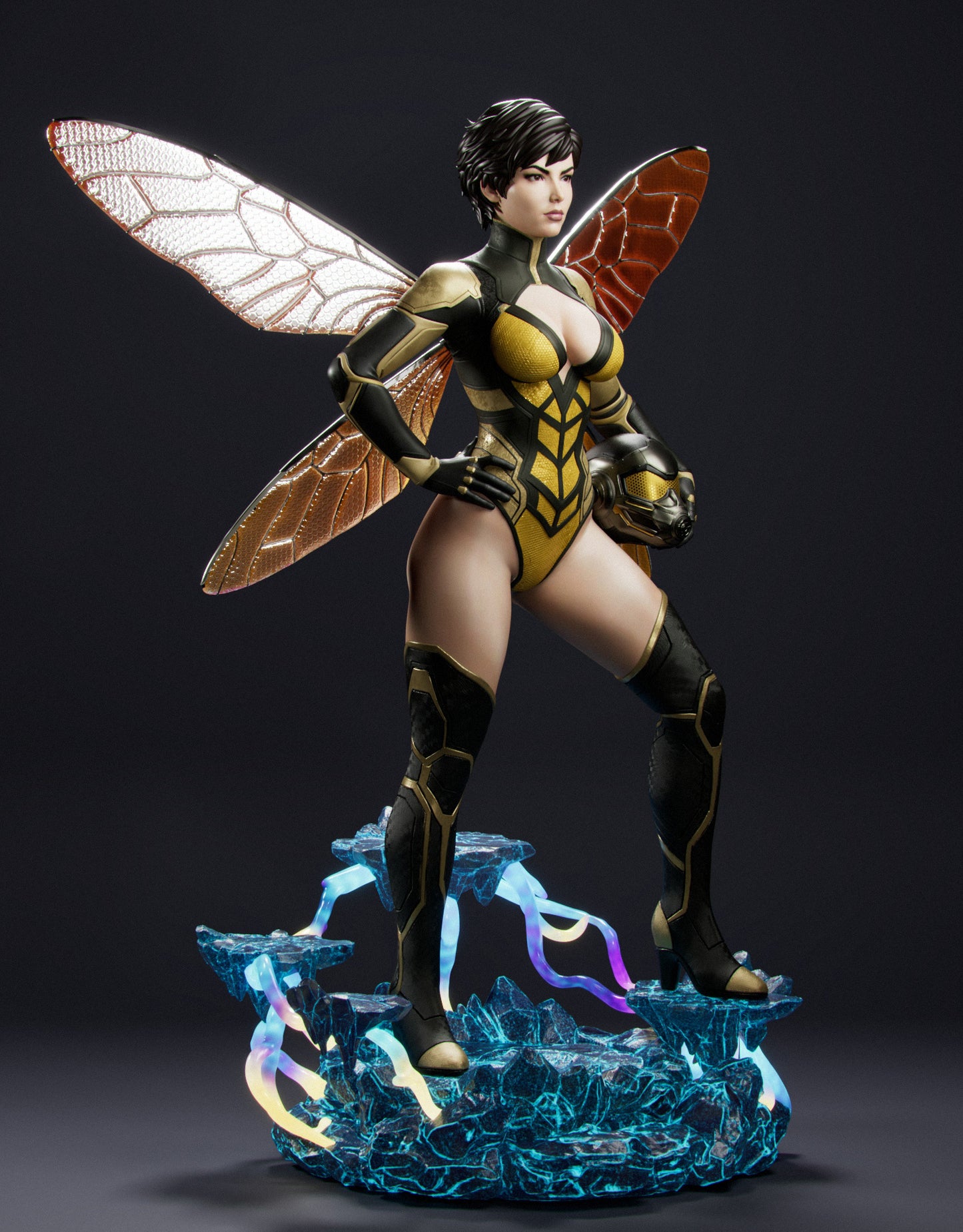 Wasp Sculpture (75mm to 500mm) - Unassembled/Unpainted/3D Print