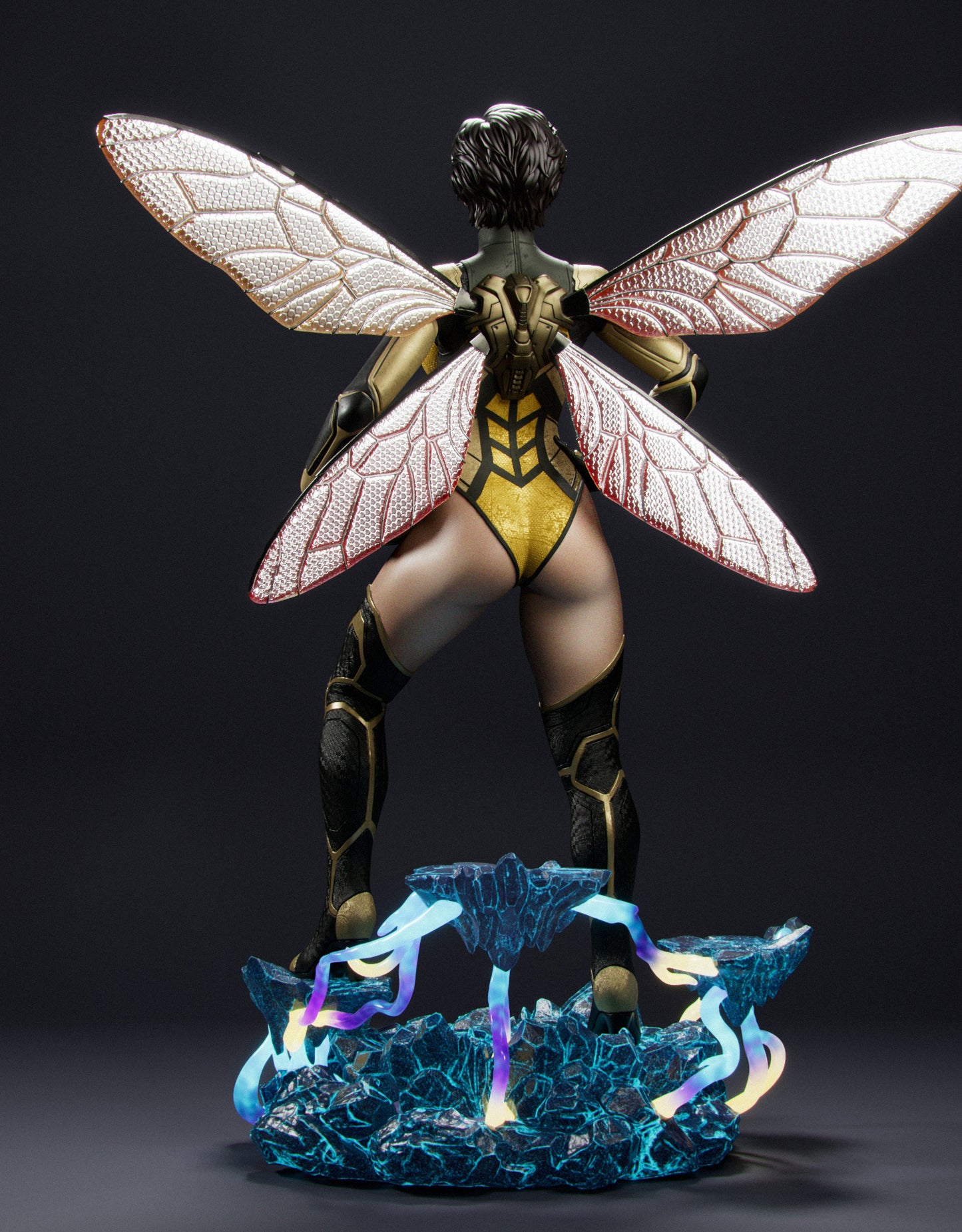 Wasp Sculpture (75mm to 500mm) - Unassembled/Unpainted/3D Print
