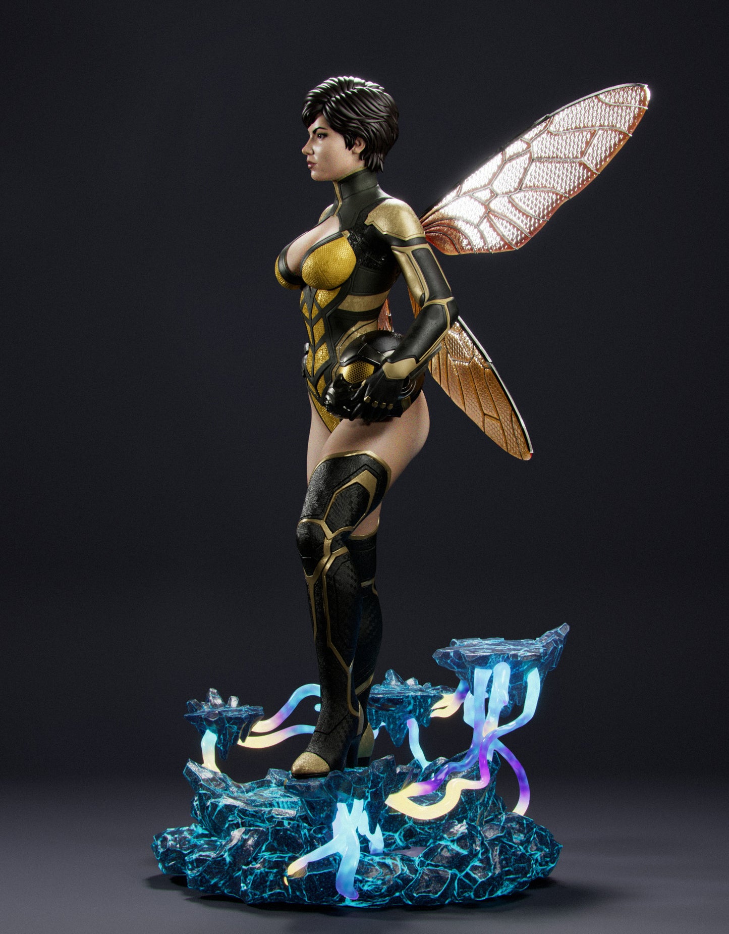 Wasp Sculpture (75mm to 500mm) - Unassembled/Unpainted/3D Print
