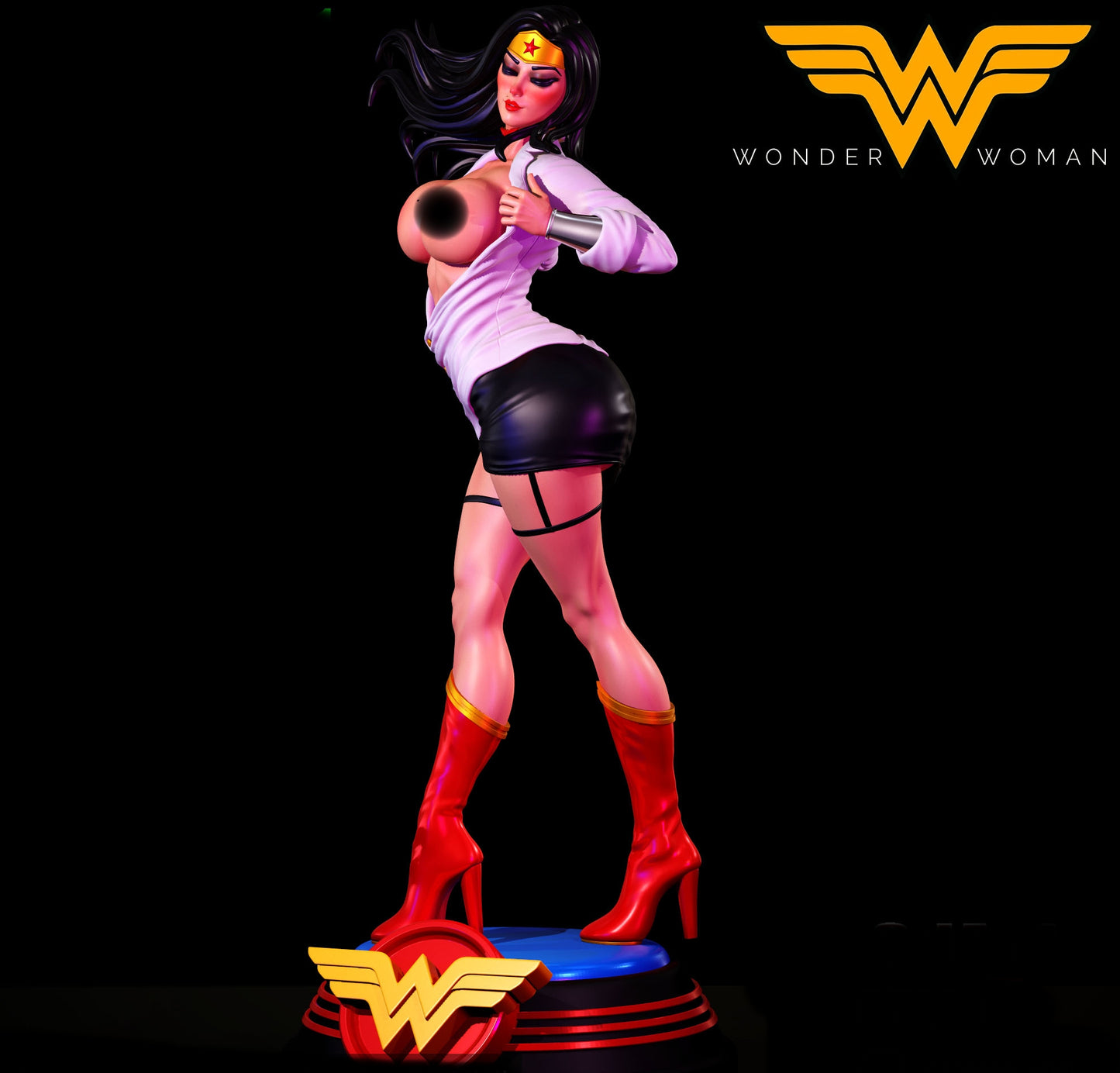 Wonder Woman SFW/NSFW Sculpture (75mm to 500mm) - Unassembled/Unpainted/3D Print
