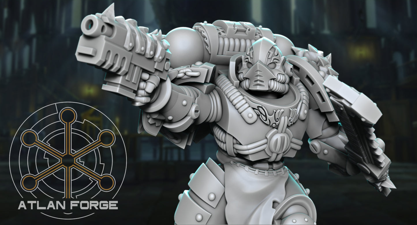 Wai Toa - Kaiwawao (Agressive Mediators) - Compatible with Warhammer 40K - by Atlan Forge - Tabletop RPG Miniature - Roleplaying 3D Printed Fantasy Mini