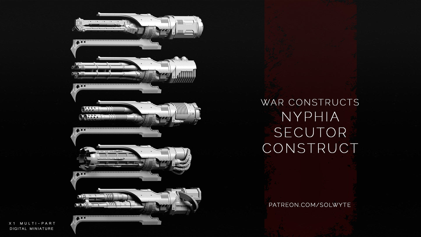 War Constructs - Nyphia-Class Secutor Construct- by Solwyte - Tabletop RPG Miniature - Roleplaying 3D Printed Fantasy Mini