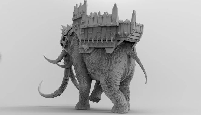 War Mammoth - War Beast - by Emang Games - Tabletop RPG Miniature - Roleplaying 3D Printed Fantasy Mini