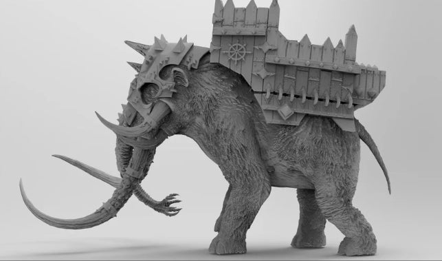 War Mammoth - War Beast - by Emang Games - Tabletop RPG Miniature - Roleplaying 3D Printed Fantasy Mini