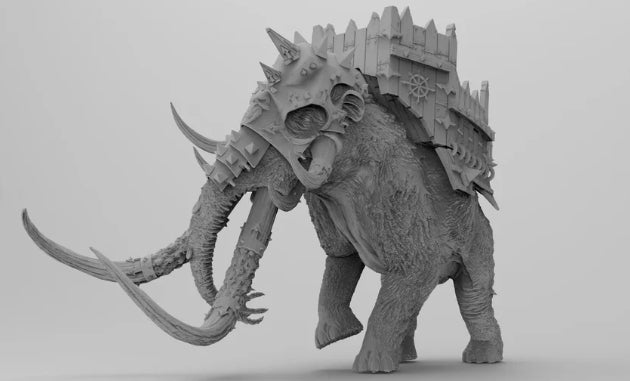 War Mammoth - War Beast - by Emang Games - Tabletop RPG Miniature - Roleplaying 3D Printed Fantasy Mini