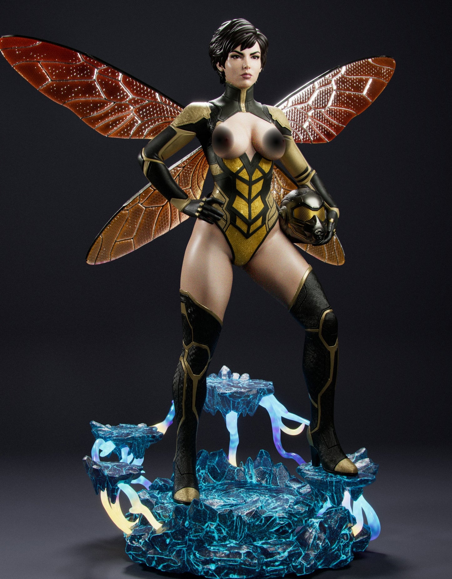 Wasp NSFW Sculpture (75mm to 500mm) - Unassembled/Unpainted/3D Print