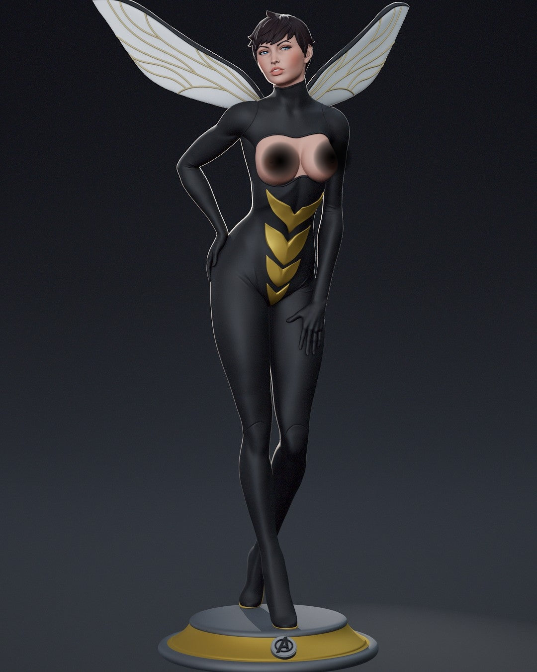 Wasp NSFW Sculpture (75mm to 500mm) - Unassembled/Unpainted/3D Print