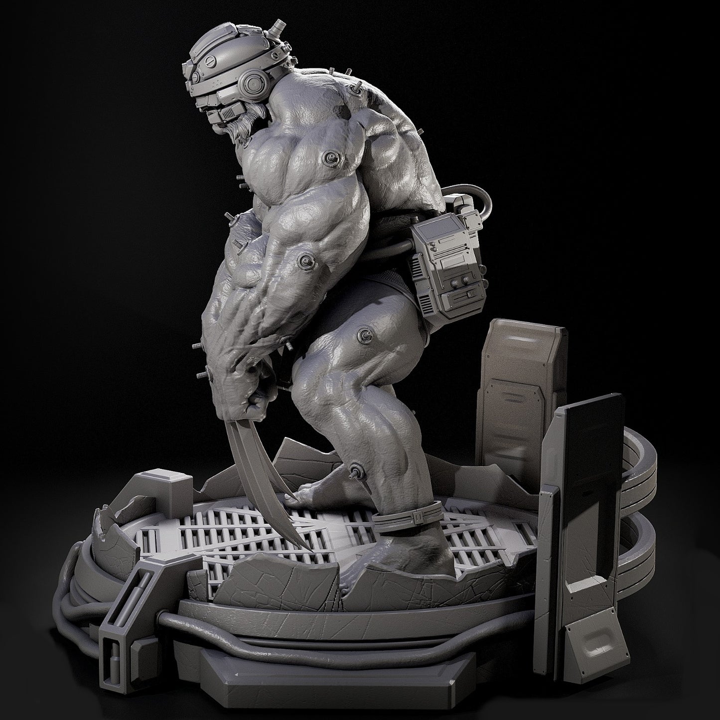 Weapon X Sculpture (75mm to 500mm) - Unassembled/Unpainted/3D Print