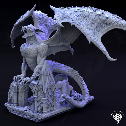 Werewolf Dragon - by Mini Monster Mayhem- Tabletop RPG Miniature - Roleplaying 3D Printed Fantasy Mini