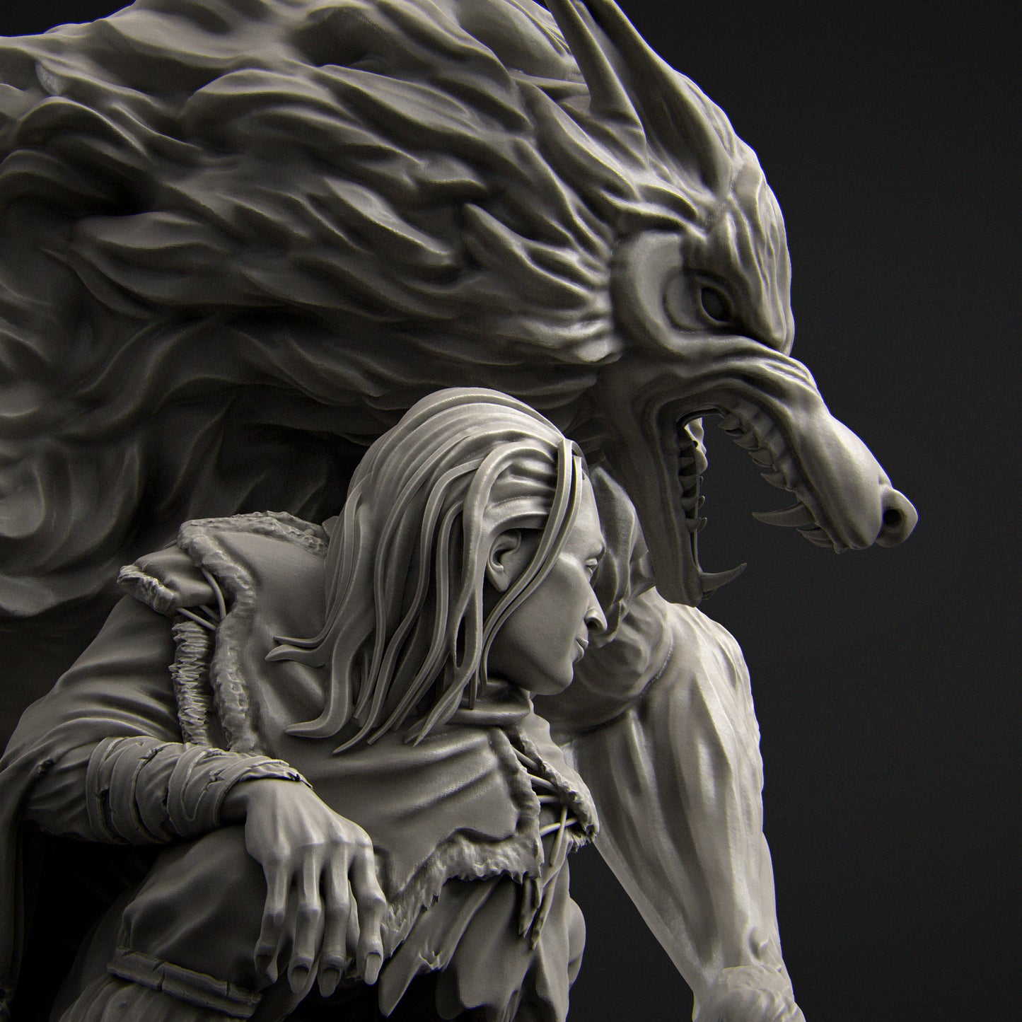 Werewolf Shapeshifter Sculpt - by Nerikson- Tabletop RPG Miniature - Roleplaying 3D Printed Fantasy Mini