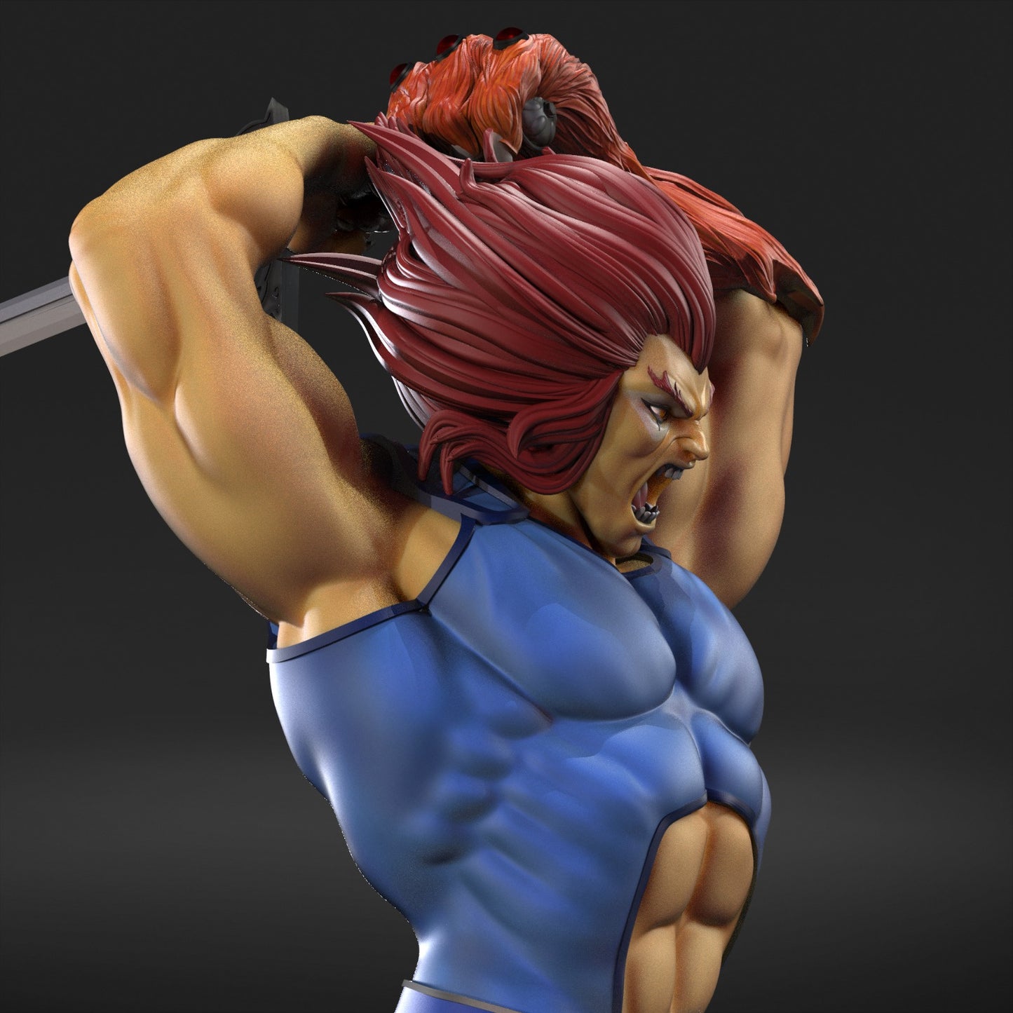 Lion-O Sculpture (75mm to 500mm) - Unassembled/Unpainted/3D Print