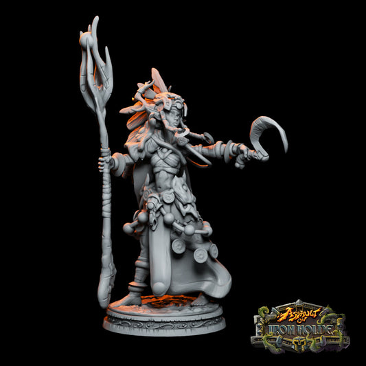 Wild Elf Druid - Theela Shadowsong - Dungeons and Dragons/Pathfinder - by Hack & Slash- Tabletop RPG Miniature - Roleplaying 3D Printed Fantasy Mini