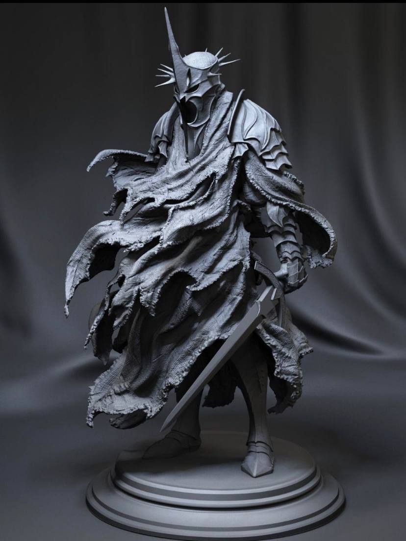 Witch King of Angma Sculpt - by CA_3DArt- Tabletop RPG Miniature - Roleplaying 3D Printed Fantasy Mini