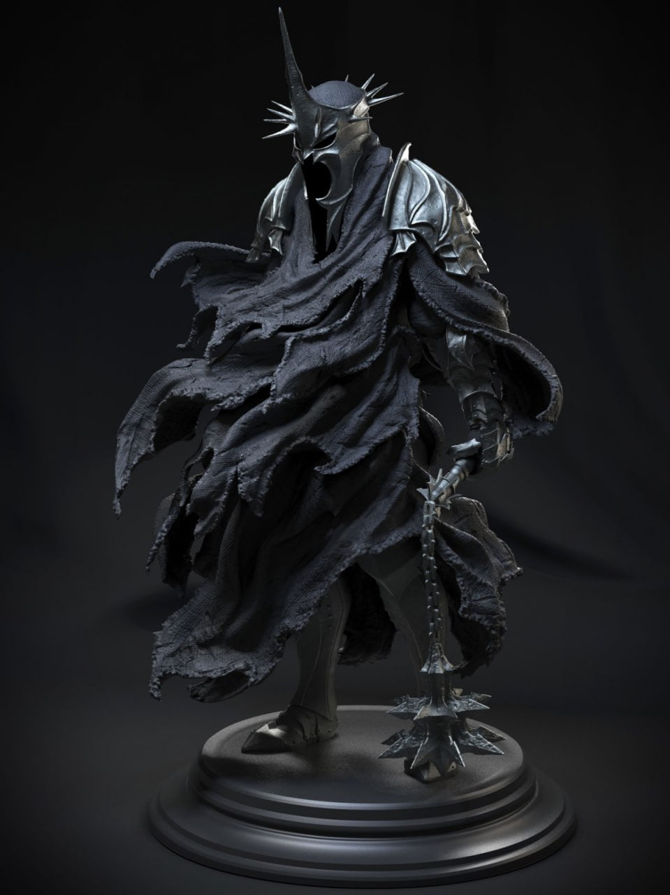 Witch King of Angma Sculpt - by CA_3DArt- Tabletop RPG Miniature - Roleplaying 3D Printed Fantasy Mini