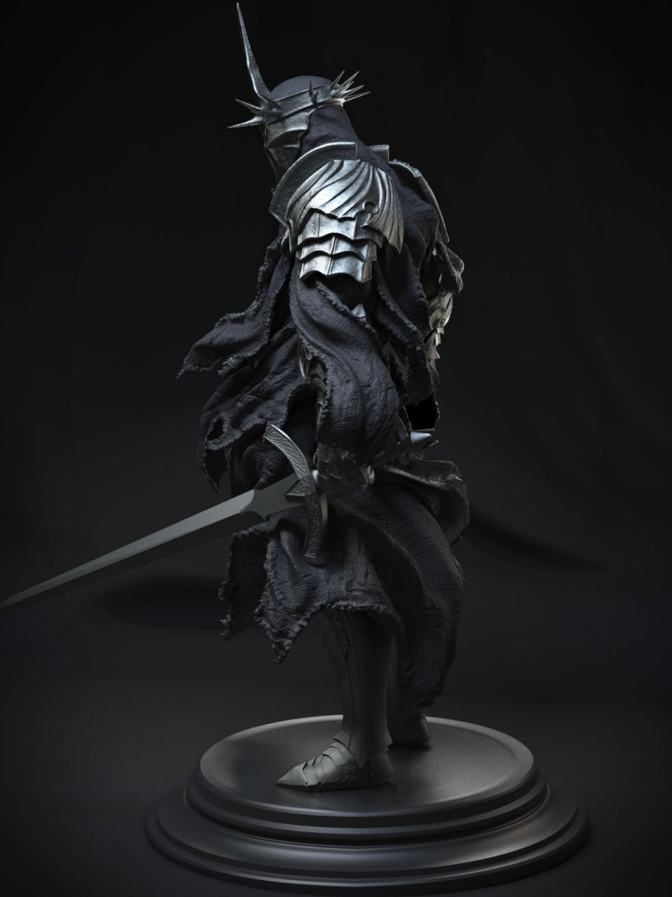 Witch King of Angma Sculpt - by CA_3DArt- Tabletop RPG Miniature - Roleplaying 3D Printed Fantasy Mini