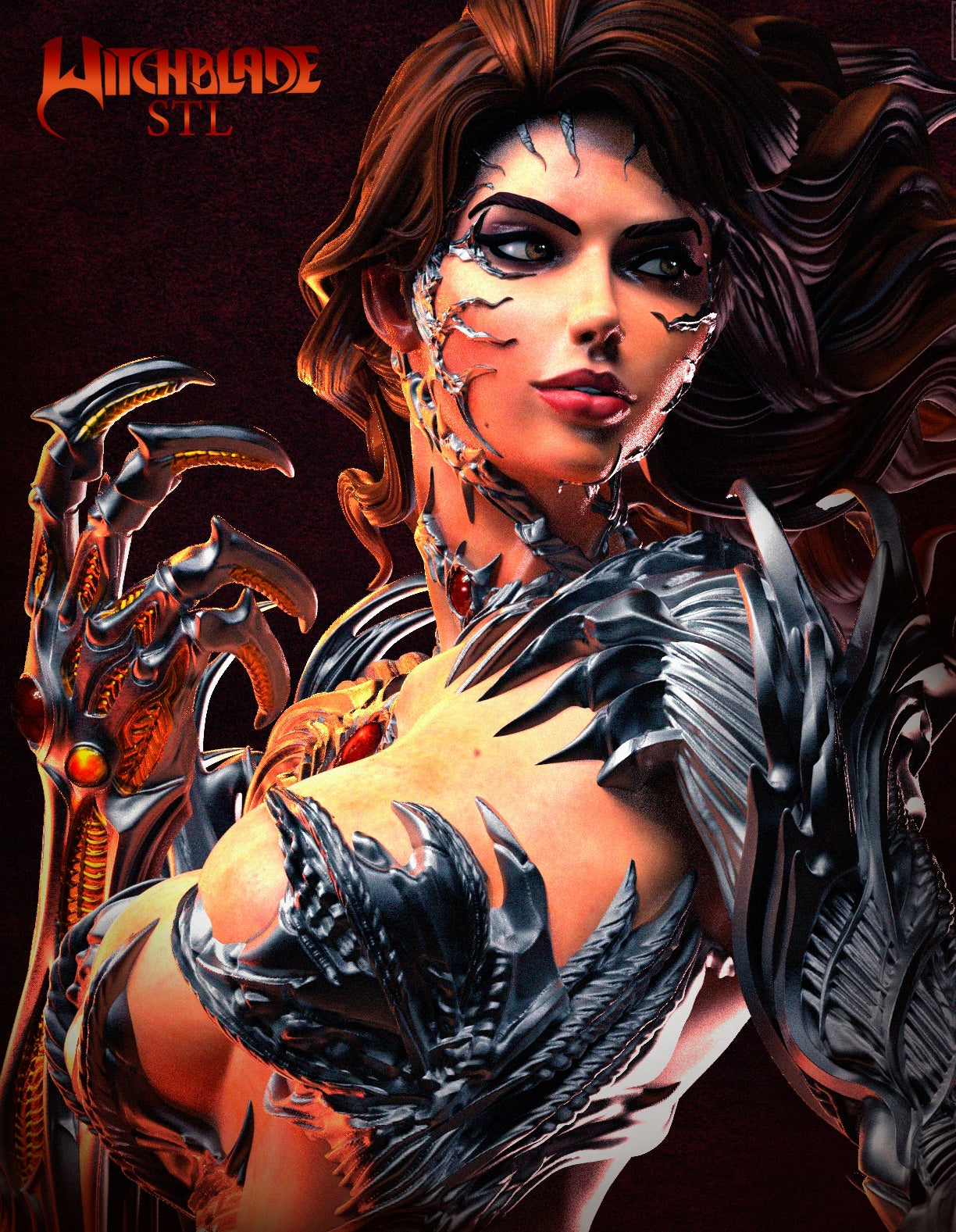WitchBlade Sculpture (75mm to 500mm) - Unassembled/Unpainted/3D Print