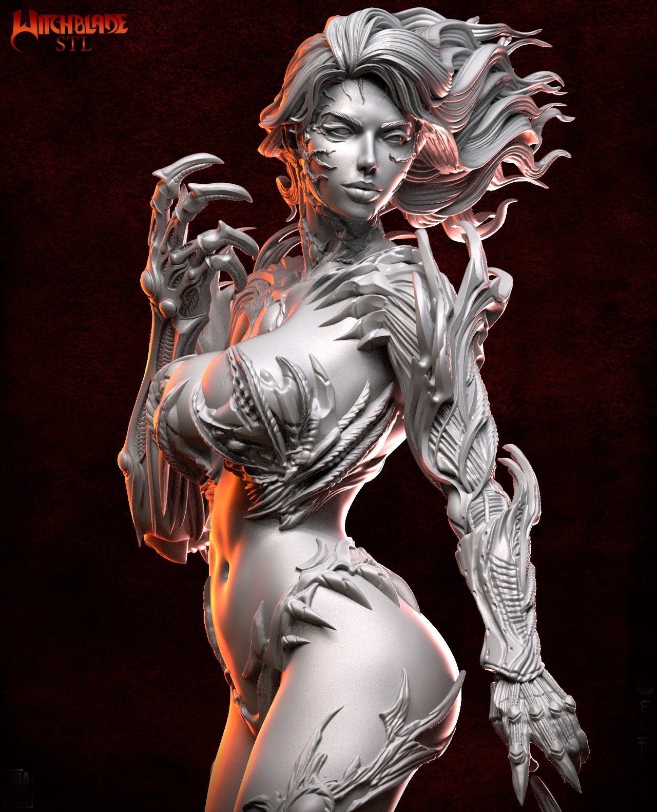 WitchBlade Sculpture (75mm to 500mm) - Unassembled/Unpainted/3D Print