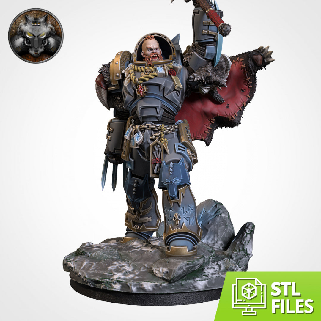 Wolffang (Wargame Scale) - Compatible with Warhammer 40K - by Txarli Factory - Tabletop RPG Miniature - Roleplaying 3D Printed Fantasy Mini