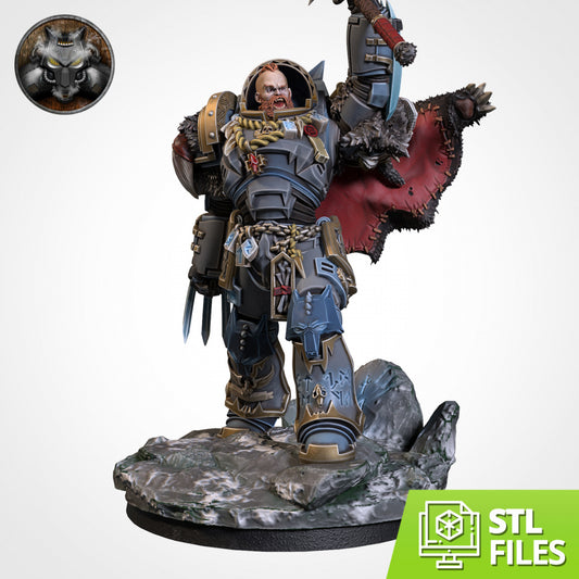 Wolffang (Wargame Scale) - Compatible with Warhammer 40K - by Txarli Factory - Tabletop RPG Miniature - Roleplaying 3D Printed Fantasy Mini