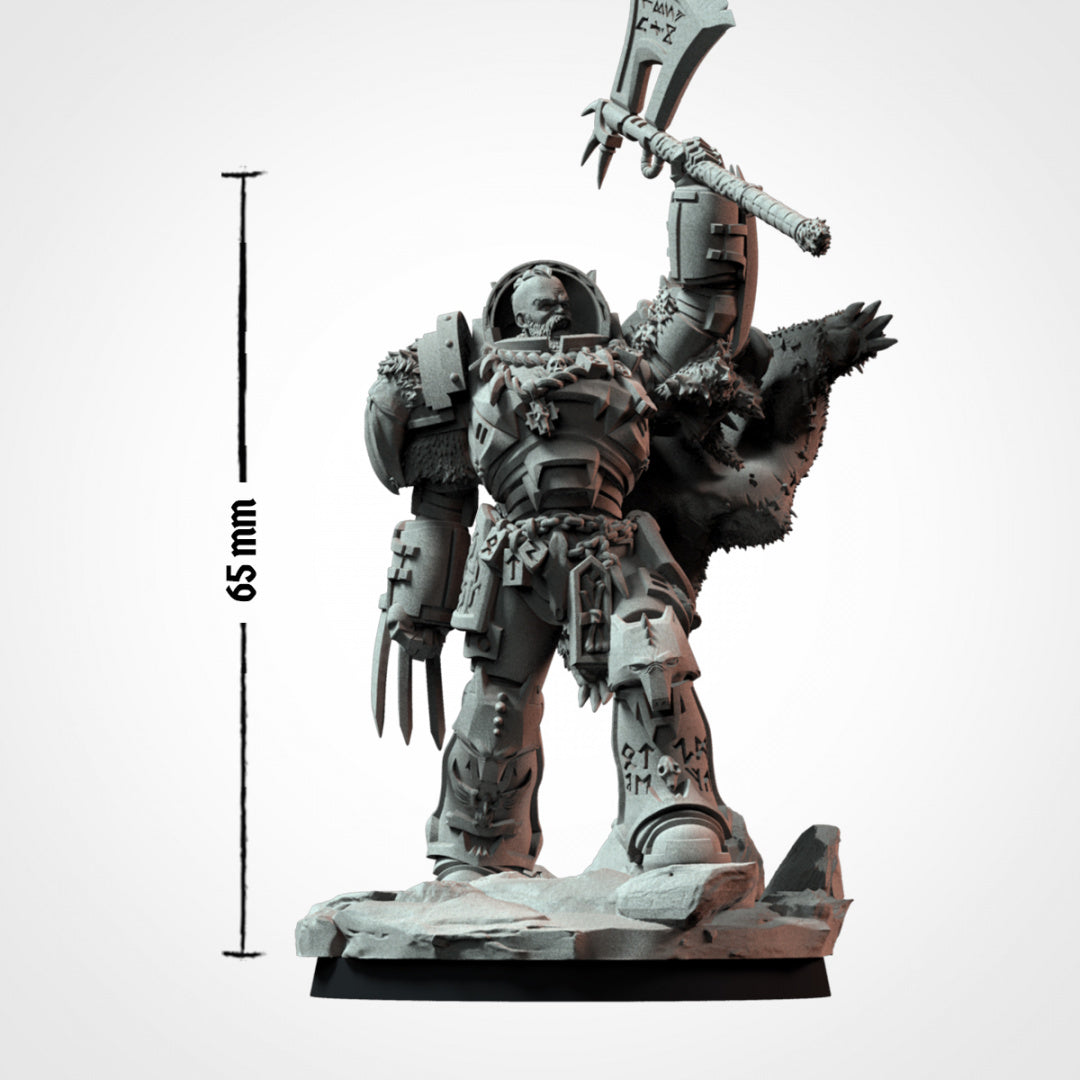 Wolffang (Wargame Scale) - Compatible with Warhammer 40K - by Txarli Factory - Tabletop RPG Miniature - Roleplaying 3D Printed Fantasy Mini