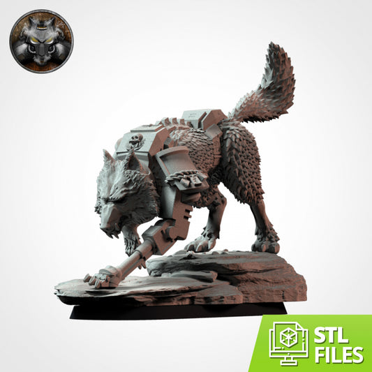 Wolffang´s Wolf - Compatible with Warhammer 40K - by Txarli Factory - Tabletop RPG Miniature - Roleplaying 3D Printed Fantasy Mini