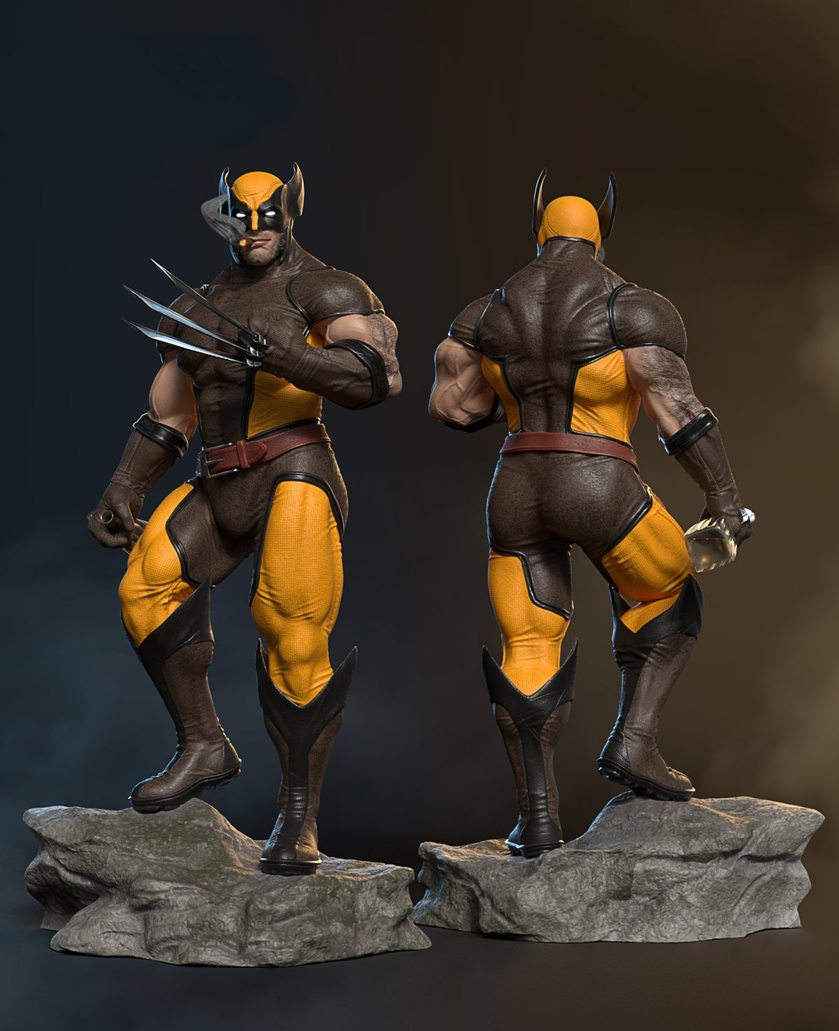Sculpture de Wolverine (75 mm à 500 mm) - Non assemblé/Non peint/Impression 3D