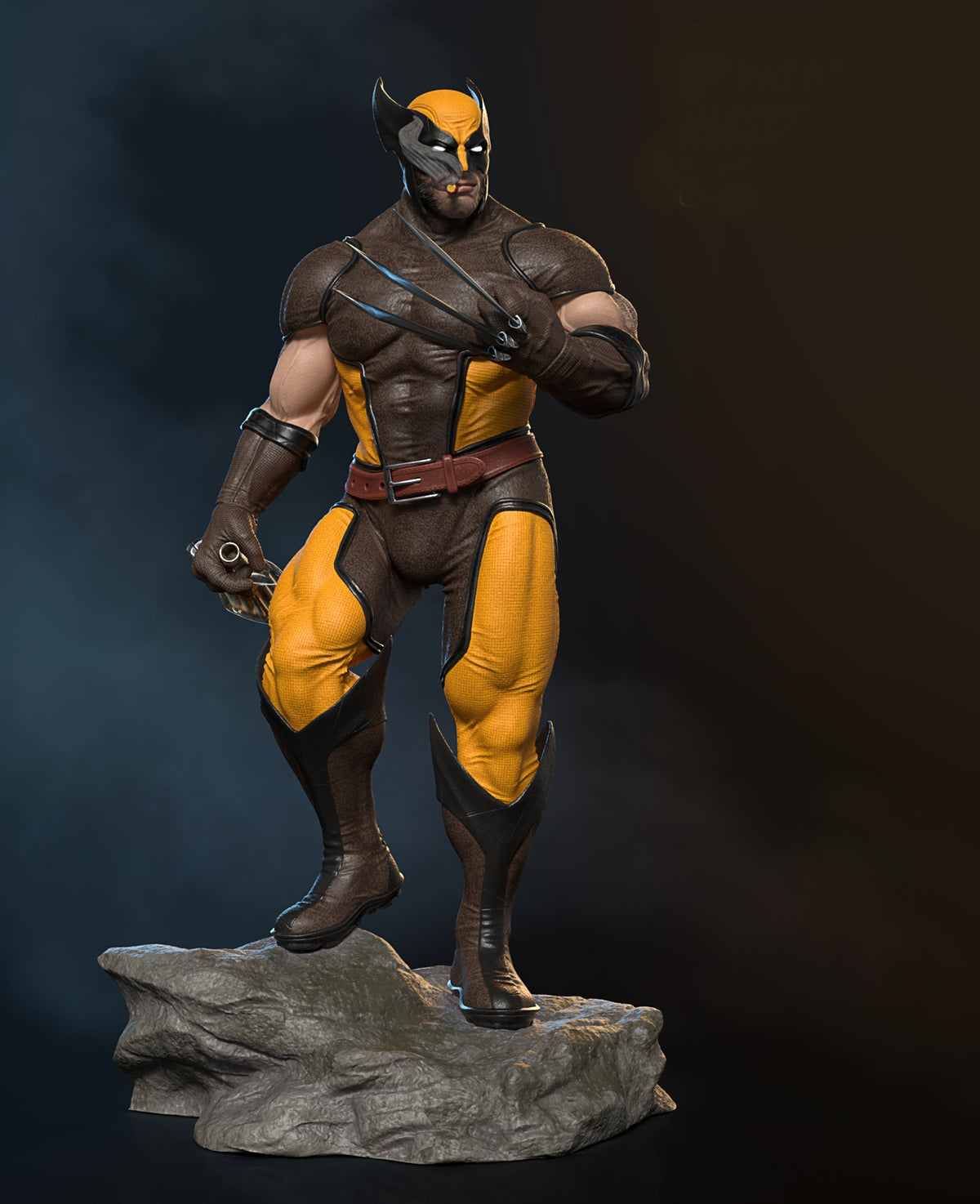 Sculpture de Wolverine (75 mm à 500 mm) - Non assemblé/Non peint/Impression 3D